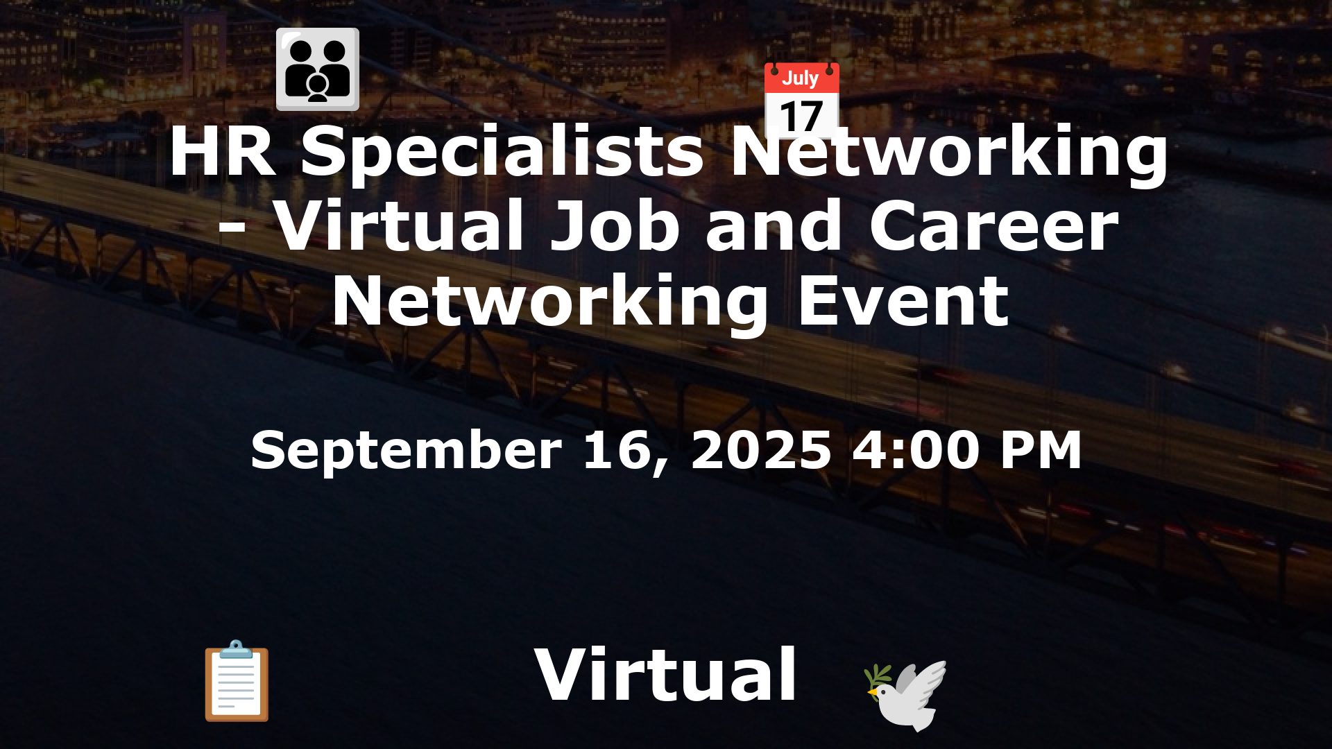 HR Specialists Networking - Virtual Job and Career Networking Event event image